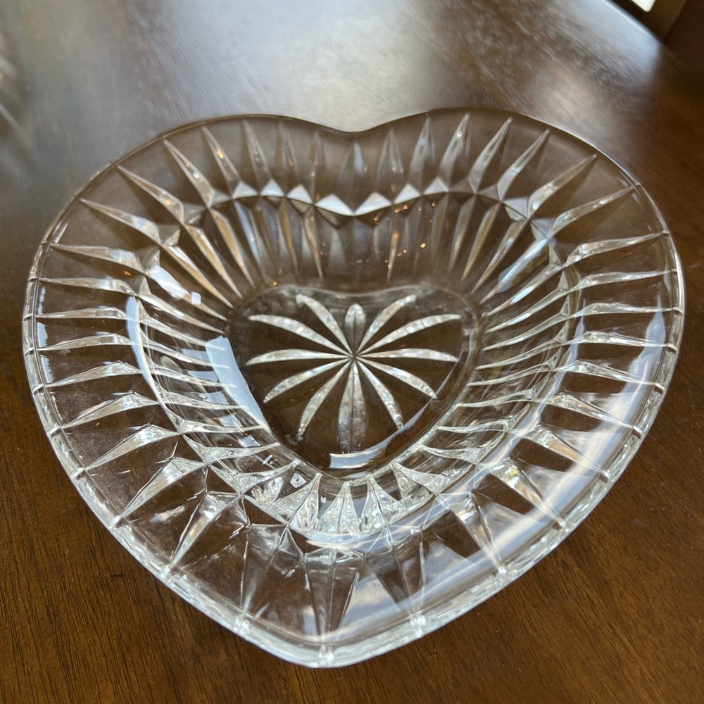 Mikasa Heart Shaped Crystal Bowl